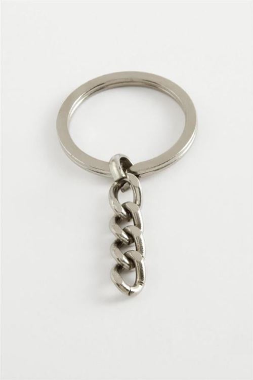 Kalın Metal Anahtarlık Aparatı 3 cm - Gümüş Rengi