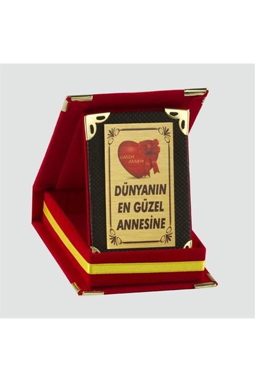 Dünyanın En Güzel Annesine Plaketi - Kırmızı