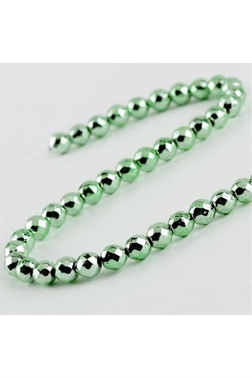 8 mm Fasetli Hematit Taşı - Yeşil