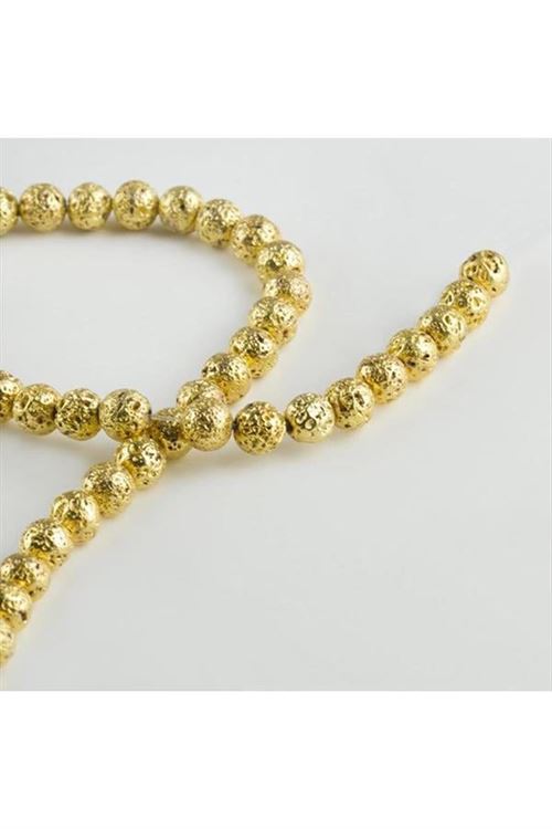 8 mm Kaplamalı Lav Taşı - Sarı-1