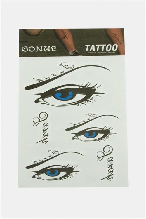 Göz Tattoo Dövme Sticker - Beyaz