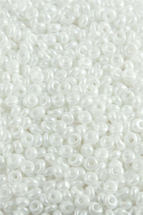 5 mm Oval Kum Boncuk 50 Gram - Beyaz-1