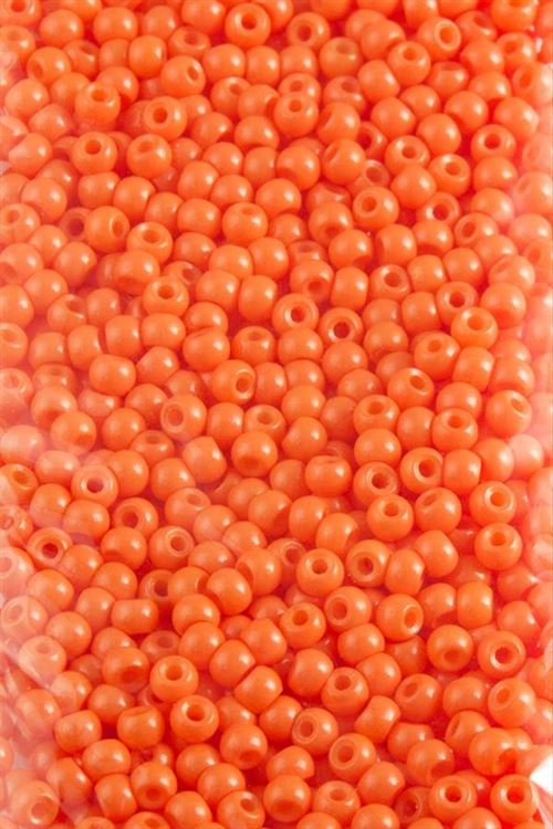4 mm Yuvarlak Kum Boncuk 50 Gram - Turuncu