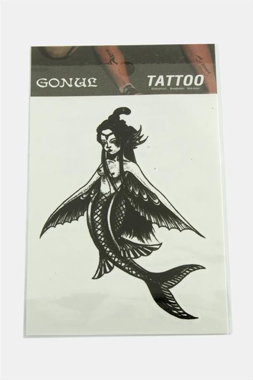 Deniz Kızı Tattoo Dövme Sticker - Beyaz