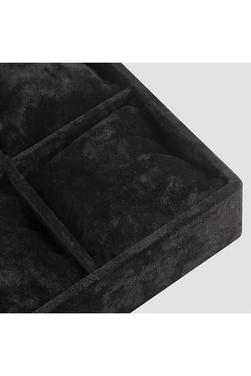 6'lı Anfora Kumaş Yastıklı Tabla - Açık Kahverengi