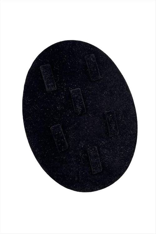 6 Tırnaklı Oval Anfora Kumaş Yüzük Standı - Siyah