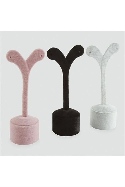 Golf Anfora Kumaş Kaplamalı Küpe Standı - Açık Pembe