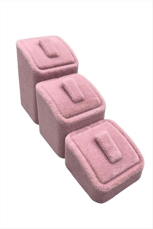3'lü Takım Yüzüklük - Açık Pembe