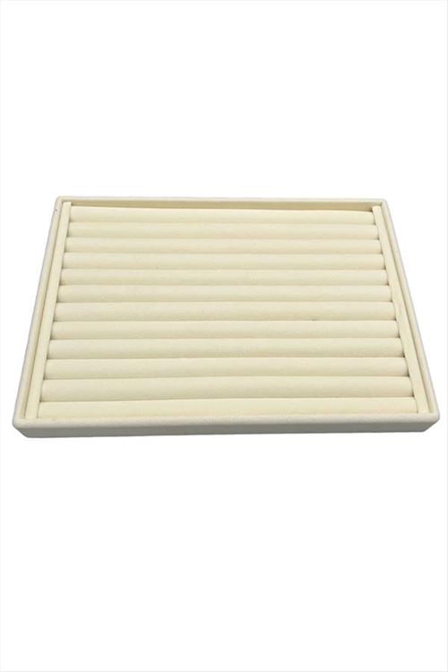 Yatay Sosisli Anfora Yüzük Kelepçe Standı 24*34 cm - Krem