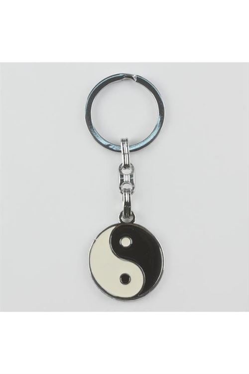 Ying Yang Metal Anahtarlık - Gümüş Rengi