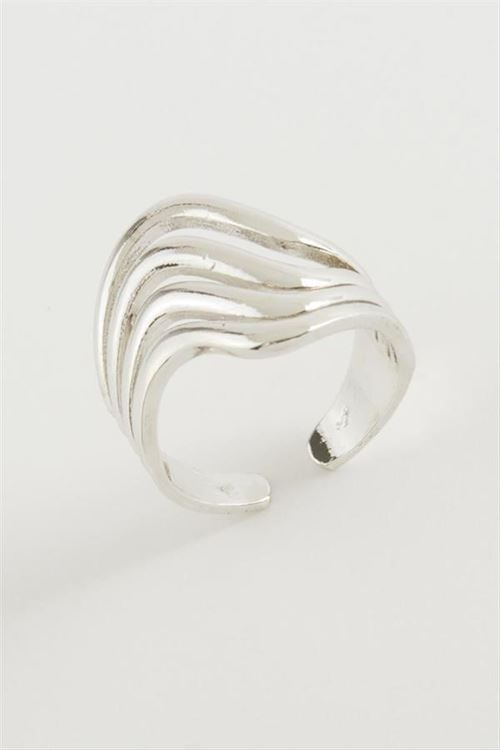 Oval Metal Yüzük - Gümüş Rengi