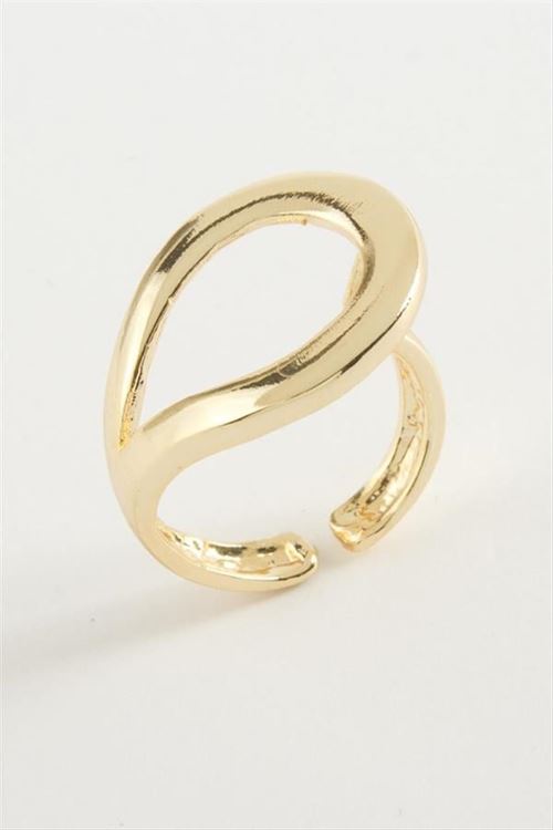 Oval Metal Yüzük - Gümüş Rengi