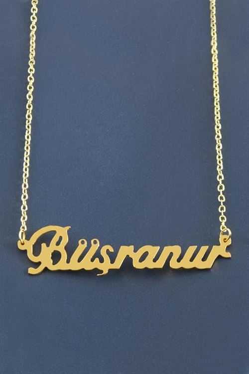 Büşranur İsimli Kolye - Sarı