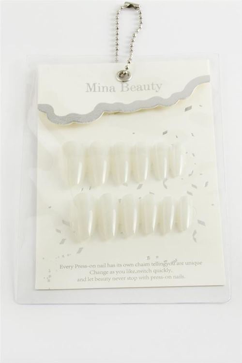 Mina Beauty Kedi Gözü Takma Tırnak - Kırık Beyaz