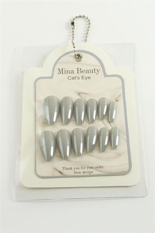 Mina Beauty Kedi Gözü Takma Tırnak - Gri