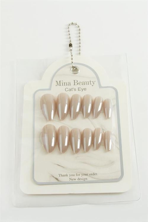Mina Beauty Kedi Gözü Takma Tırnak - Bej
