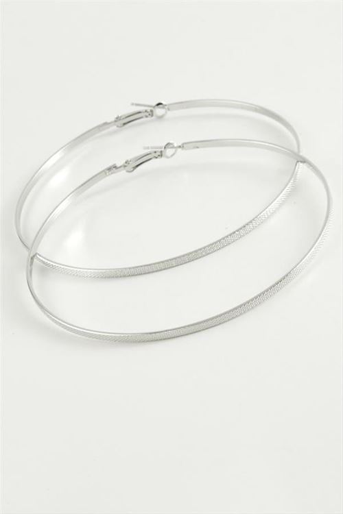 Noktalı Metal Halka Küpe 8-10 cm
