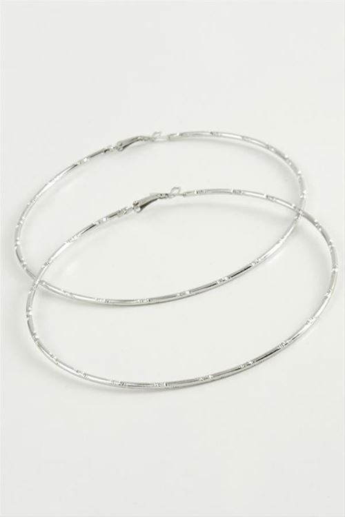 Noktalı Metal Halka Küpe 8-9-10 cm