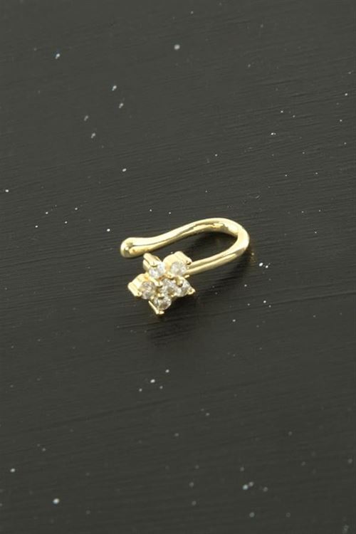 Papatya Tragus Zirkon Taşlı Piercing 1 Adet - Sarı