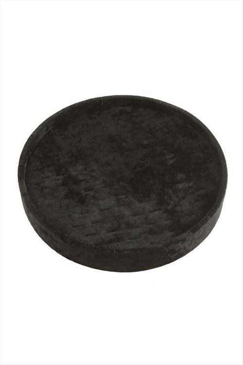 Yuvarlak Ahşap Anfora Kumaş Piercing Küpelik 20 cm - Siyah