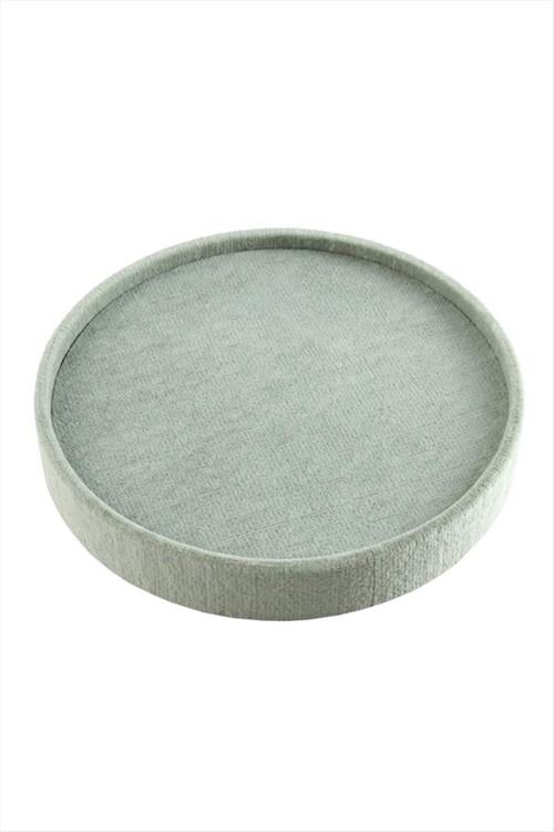 Yuvarlak Ahşap Anfora Kumaş Piercing Küpelik 20 cm - Koyu Gri