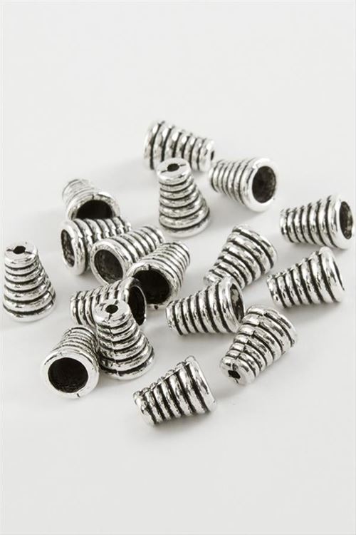 1 cm Çizgili Tesbih Ara Aparatı 50 Gram - Gümüş Rengi