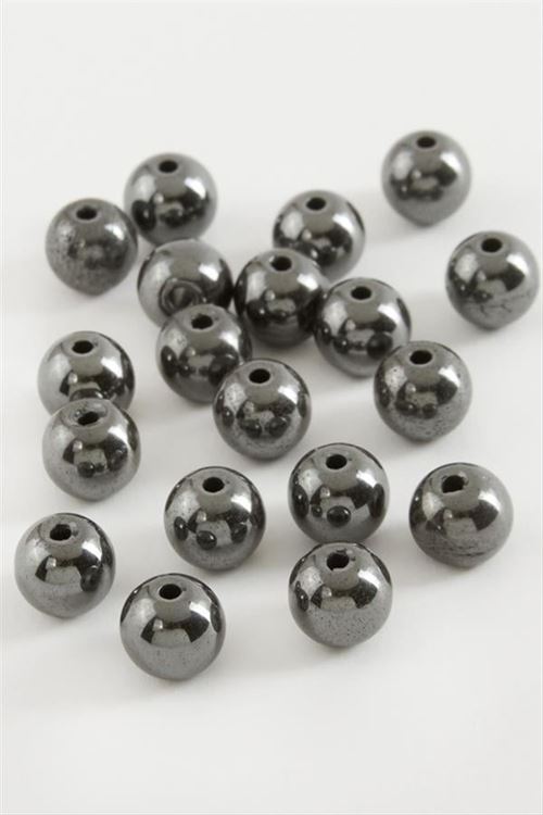 8 mm Hematit Taşı 50 Gram - Antrasit