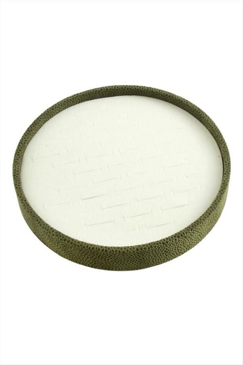 Yuvarlak Ahşap Anfora Kumaş Yüzüklük 20 cm - Yeşil
