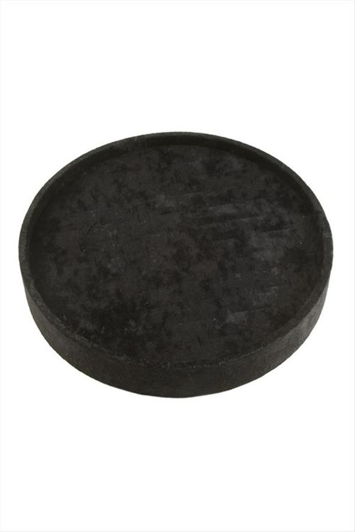 Yuvarlak Ahşap Anfora Kumaş Yüzüklük 20 cm - Siyah