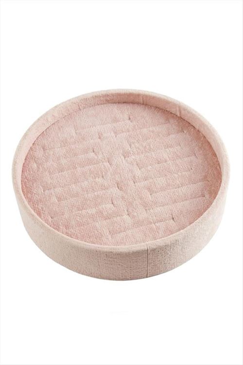 Yuvarlak Ahşap Anfora Kumaş Kelepçe Bileklik 20 cm - Pembe