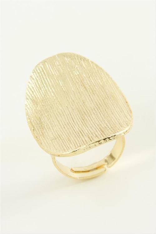 Oval Metal Yüzük - Gümüş Rengi