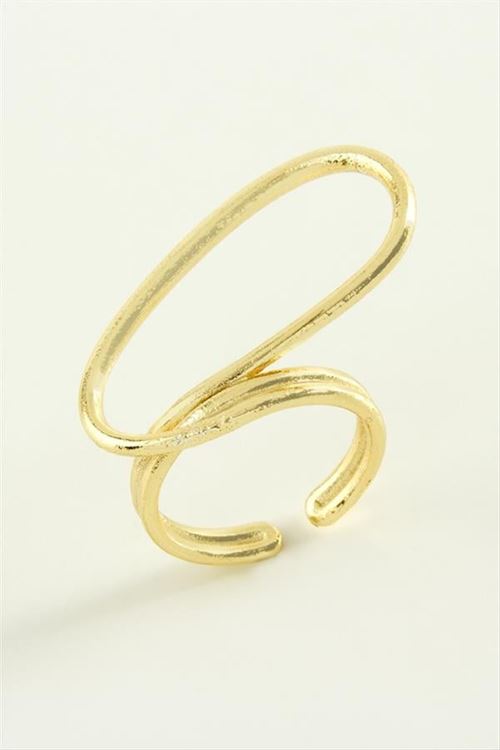 Oval Metal Yüzük - Gümüş Rengi