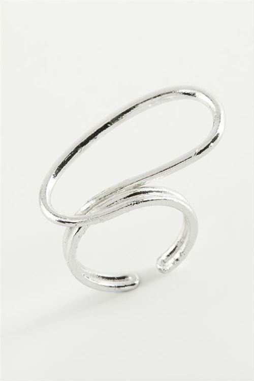 Oval Metal Yüzük - Gümüş Rengi