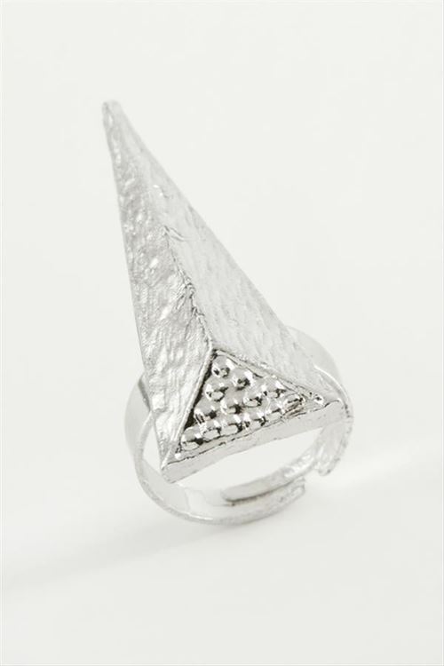 Piramit Metal Yüzük - Sarı