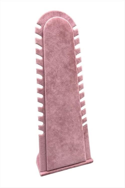 Çam Anfora Kumaş Kaplamalı Kolye Standı - Açık Pembe