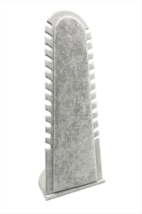 Çam Anfora Kumaş Kaplamalı Kolye Standı - Gri