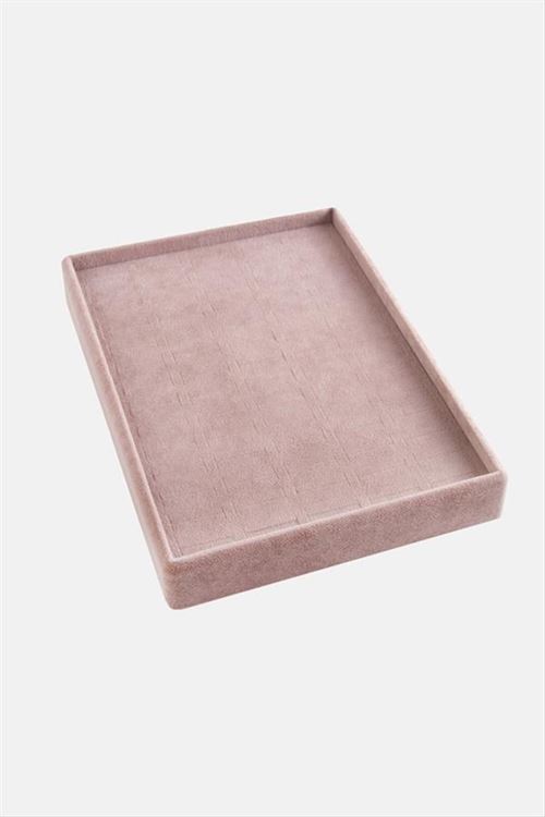 Dikey Anfora Kumaş Batırmalı Yüzük Tablası 17*23 - Açık Pembe