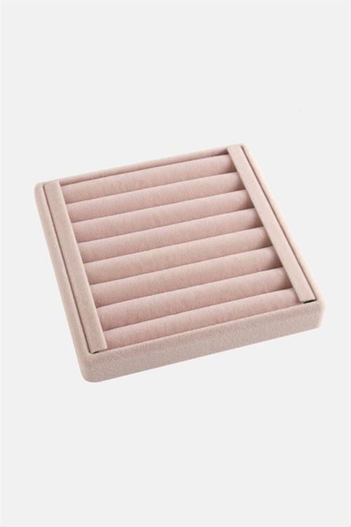 Yatay Sosisli Anfora Yüzük Kelepçe Standı 15*15 cm - Açık Pembe