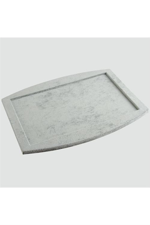 Oval Anfora Kumaş Sunum Servis Tablası - Açık Gri