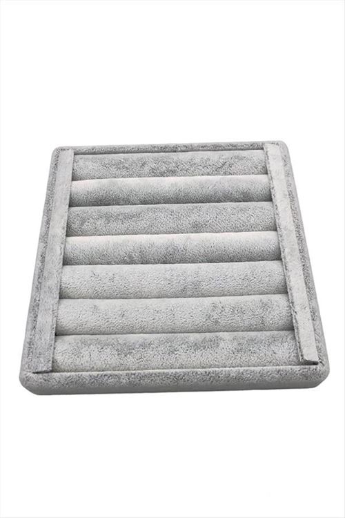 Yatay Sosisli Anfora Yüzük Kelepçe Standı 15*15 cm - Gri