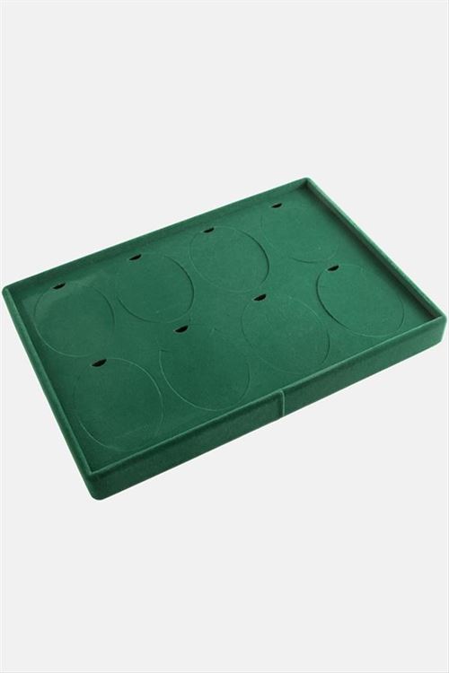 8 Adet Anfora Kumaş Yatay Ayaklı Kolye Standı - Yeşil