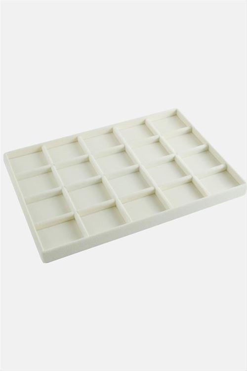 20 Bölmeli Anfora Tabla 24*34 cm - Krem
