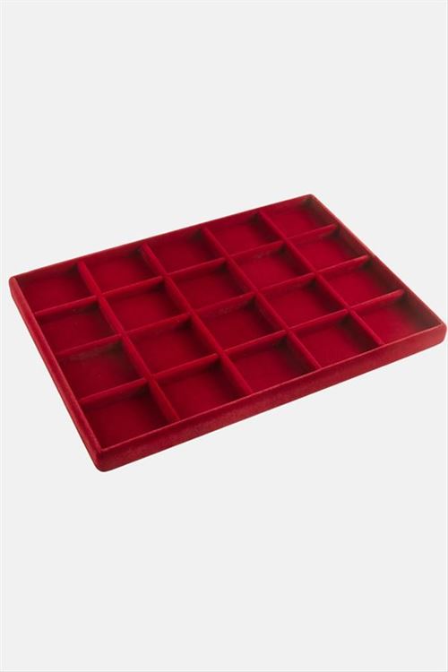 20 Bölmeli Anfora Tabla 24*34 cm - Kırmızı