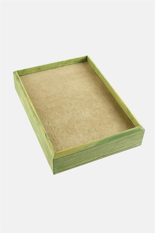 Ahşap Anfora Kumaş Bileklik Standı 17*24 - Siyah