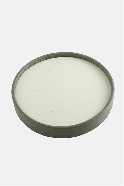 Yuvarlak Ahşap Deri Yüzüklük 20 cm - Gri