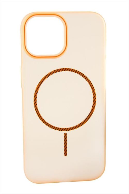 iPhone 15 Pro Max Buzlu Magsaff Kapak Kılıf - Turuncu