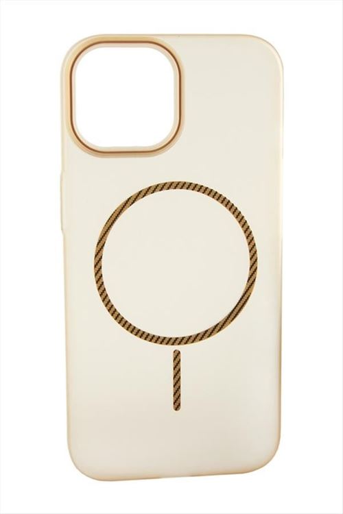 iPhone 15 Pro Buzlu Magsaff Kapak Kılıf - Sarı