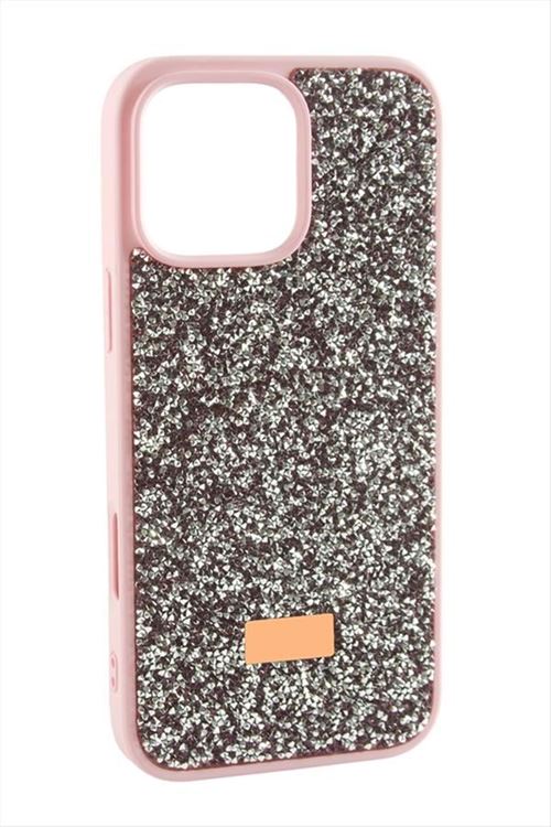 İphone 16 Pro Max Taşlı Kapak Kılıf - Pembe
