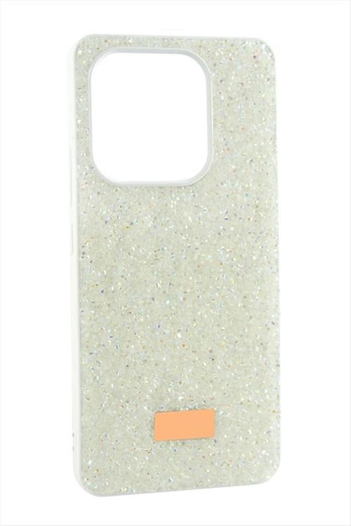 Xiaomi Redmi 12 Taşlı Kapak Kılıf - Gümüş Rengi