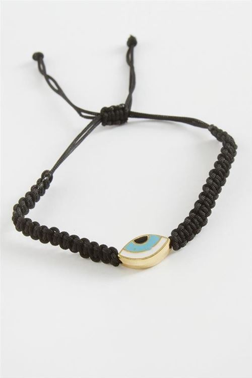 Göz Makrome İp Bileklik - Ebruli
